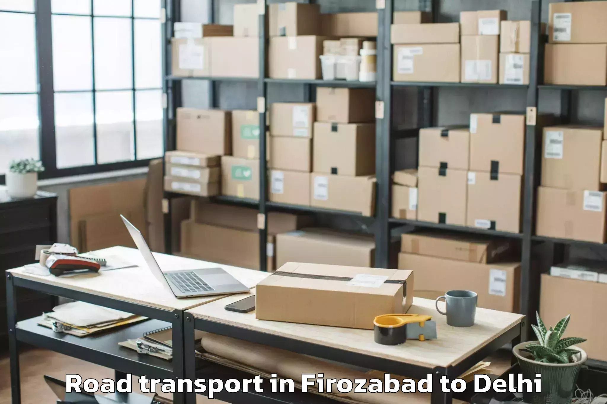 Professional Firozabad to Westend Mall Delhi Road Transport